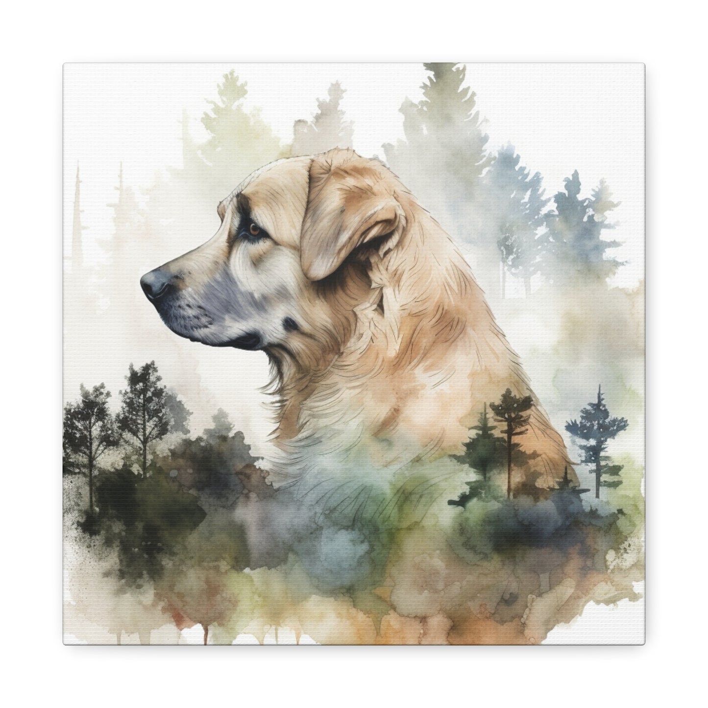 "Dog In The Woods" Watercolor Wall Art - Weave Got Gifts - Unique Gifts You Won’t Find Anywhere Else!