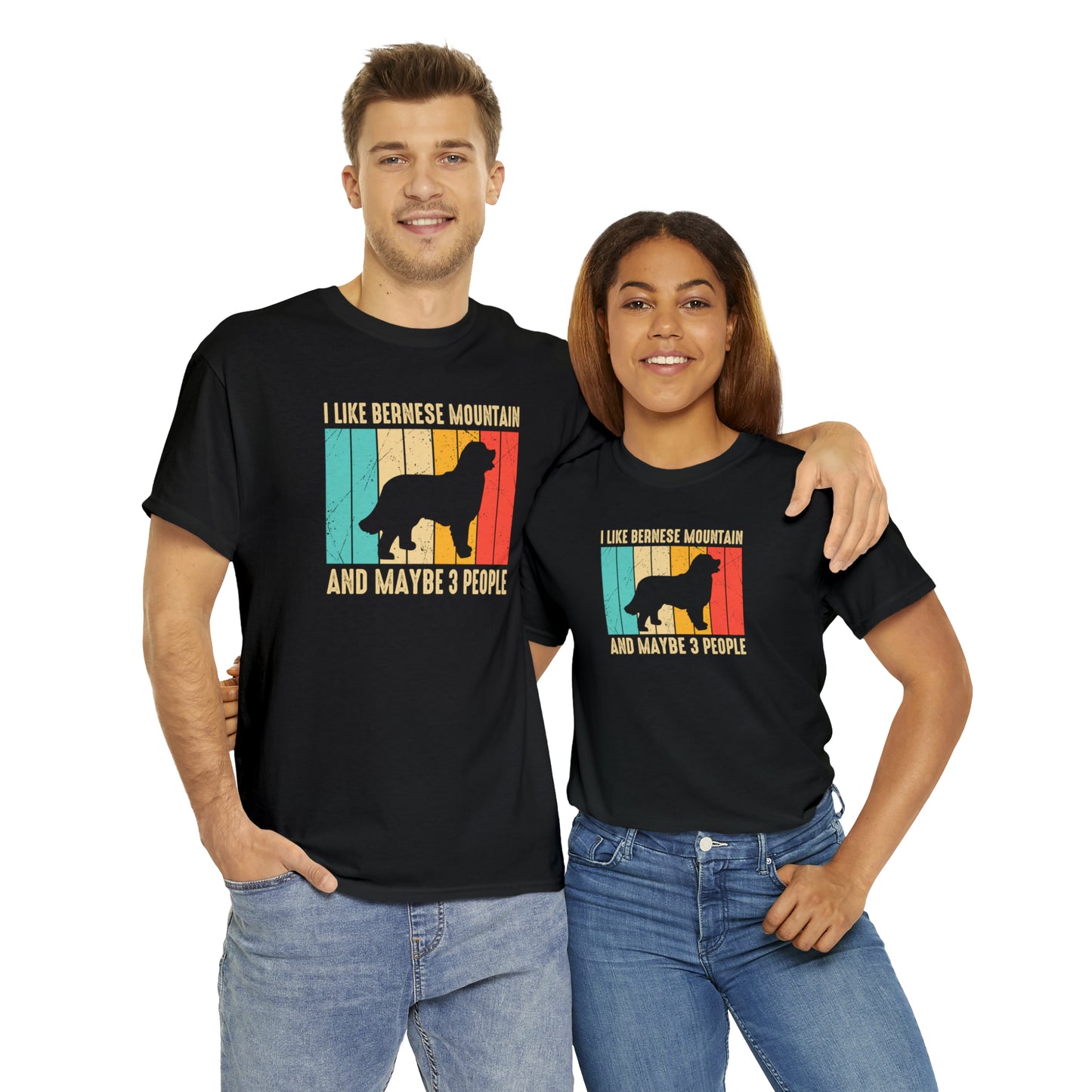 "Bernese Mountain Dog & 3 People" T-Shirt - Weave Got Gifts - Unique Gifts You Won’t Find Anywhere Else!