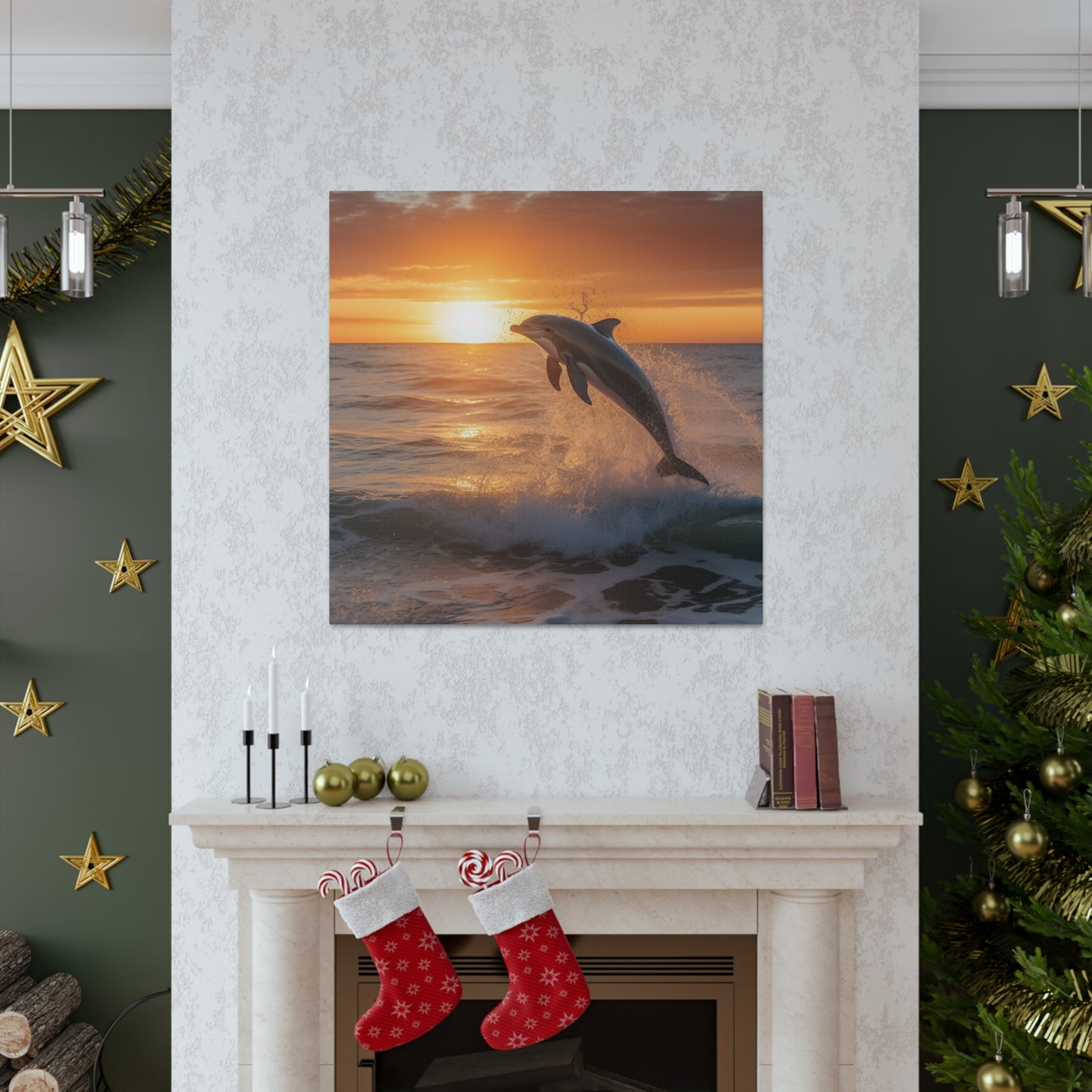 "Dolphin Sunset" Wall Art - Weave Got Gifts - Unique Gifts You Won’t Find Anywhere Else!