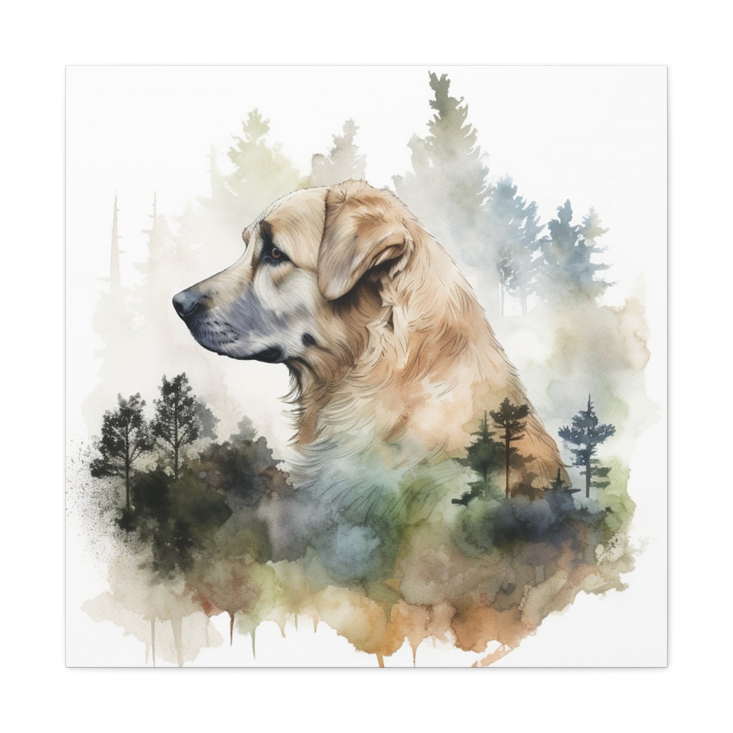 "Dog In The Woods" Watercolor Wall Art - Weave Got Gifts - Unique Gifts You Won’t Find Anywhere Else!