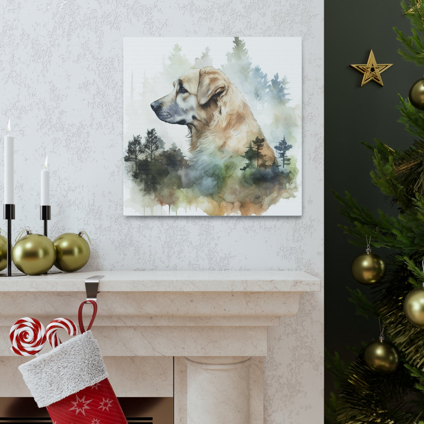 "Dog In The Woods" Watercolor Wall Art - Weave Got Gifts - Unique Gifts You Won’t Find Anywhere Else!