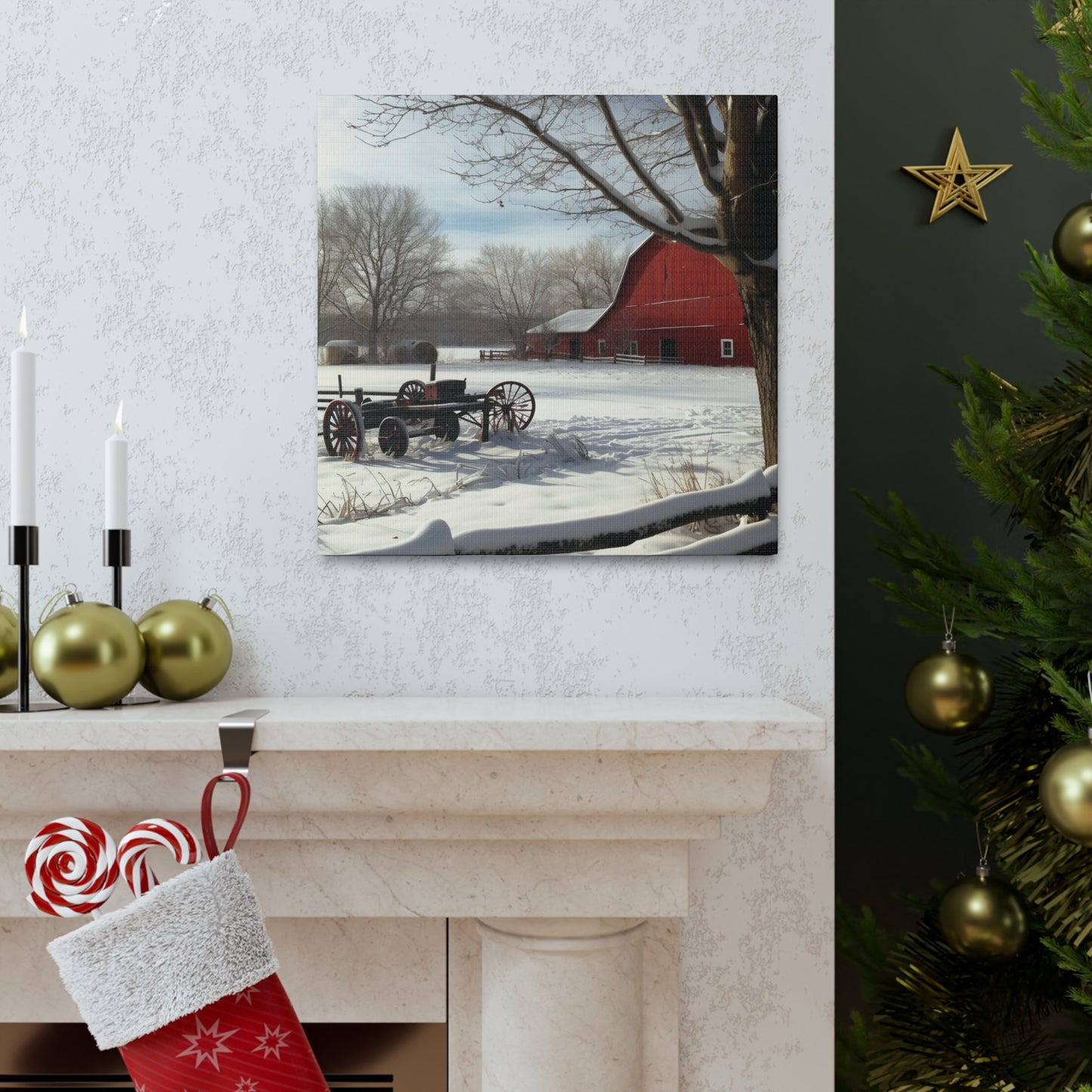 "Winter Farm Memories" Wall Art - Weave Got Gifts - Unique Gifts You Won’t Find Anywhere Else!