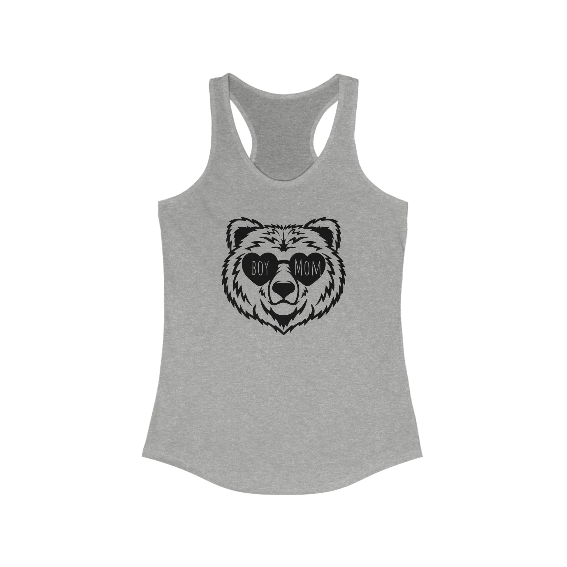 Cute boy mama shirt with bear in sunglasses