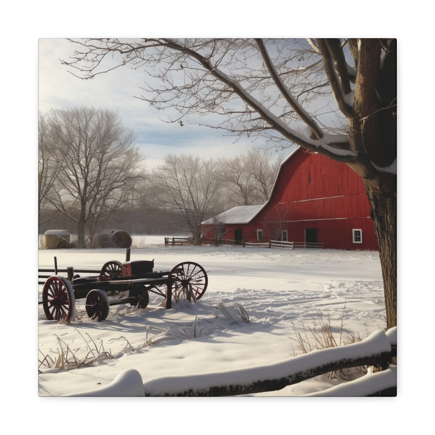 "Winter Farm Memories" Wall Art - Weave Got Gifts - Unique Gifts You Won’t Find Anywhere Else!