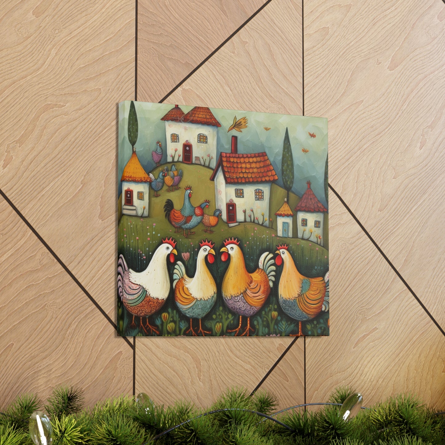 "Vintage Chicken Art" Wall Art - Weave Got Gifts - Unique Gifts You Won’t Find Anywhere Else!