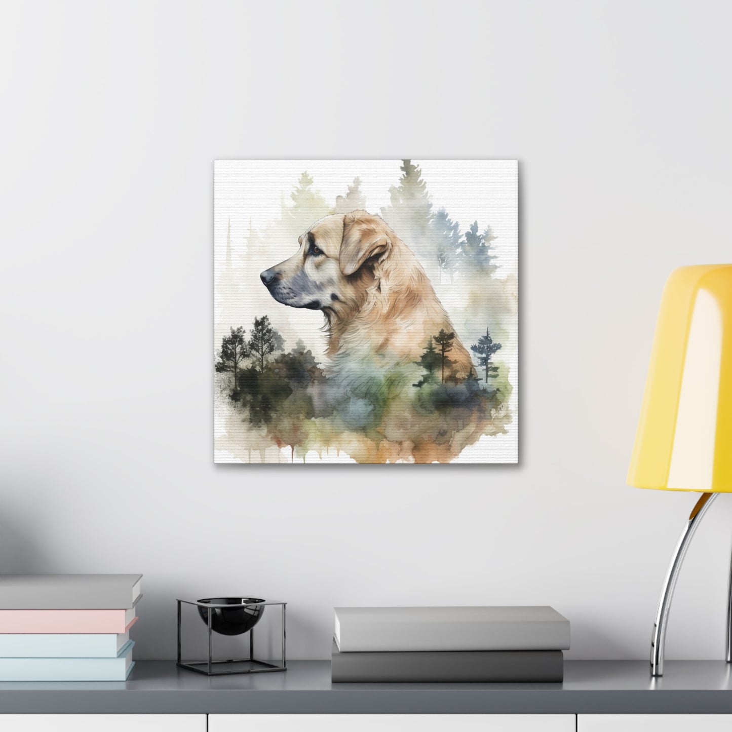 "Dog In The Woods" Watercolor Wall Art - Weave Got Gifts - Unique Gifts You Won’t Find Anywhere Else!