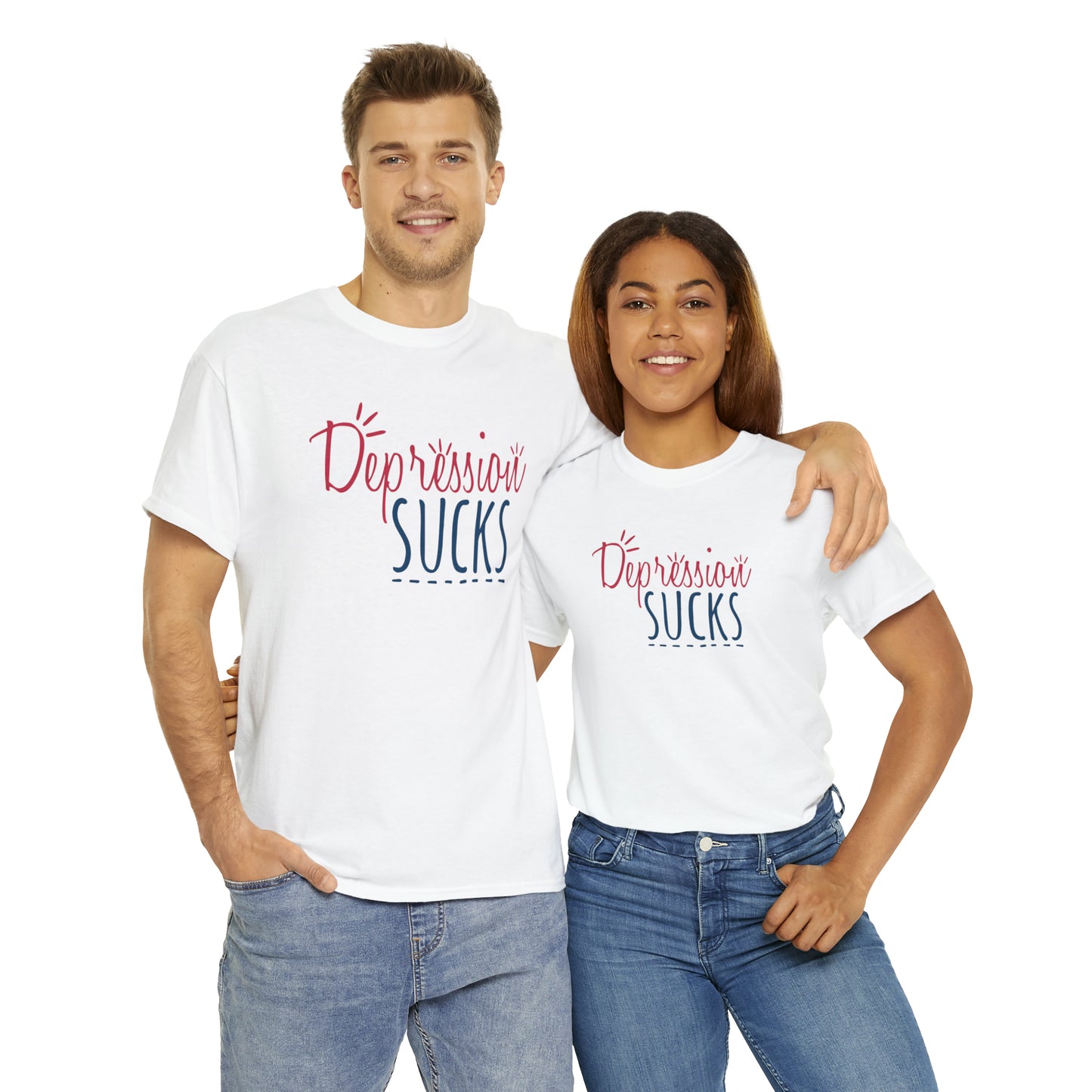 "Depression Sucks" T-Shirt - Weave Got Gifts - Unique Gifts You Won’t Find Anywhere Else!