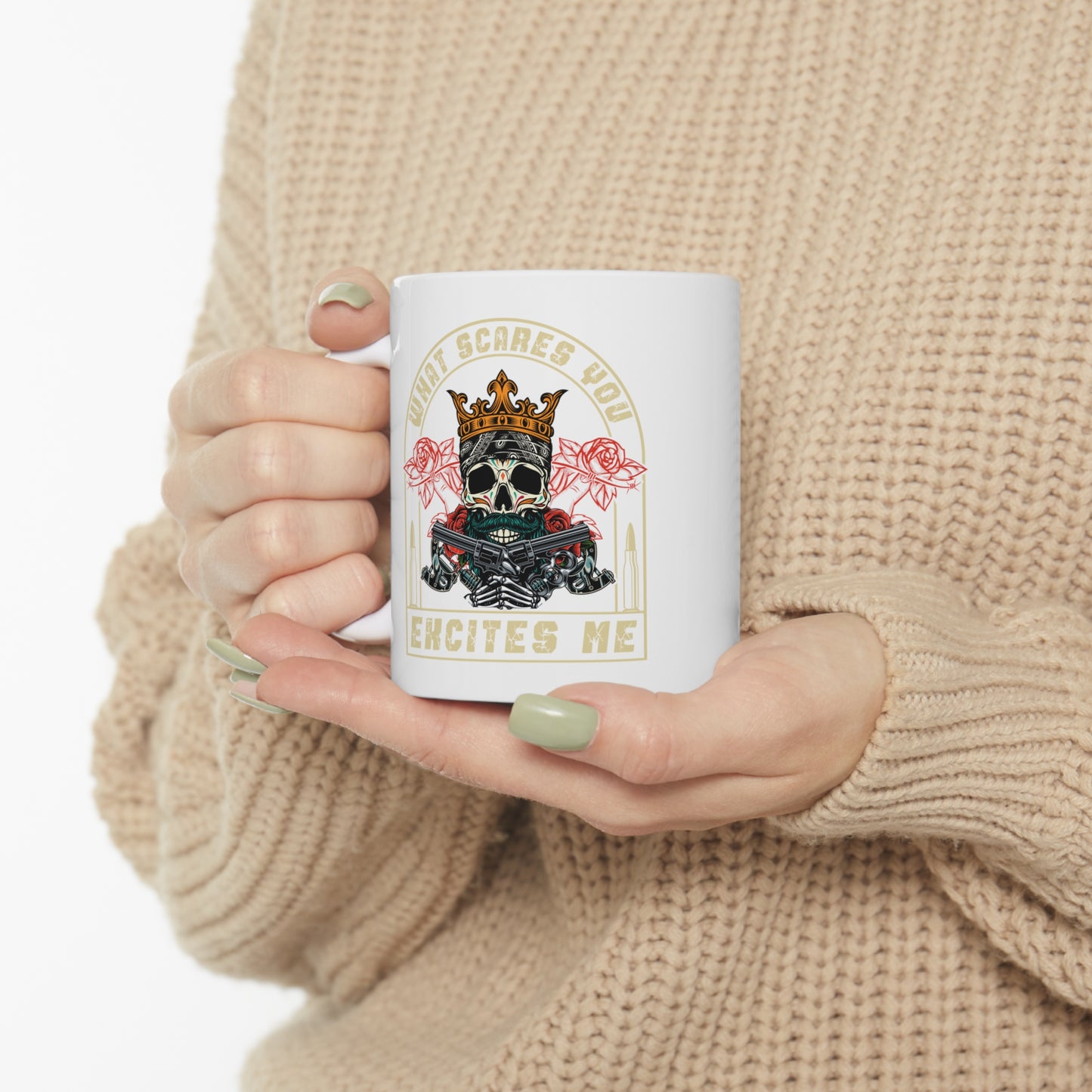 "What Scares You Excites Me" Coffee Mug - Weave Got Gifts - Unique Gifts You Won’t Find Anywhere Else!