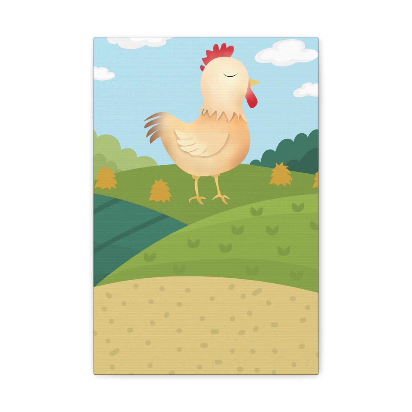 "Farm Chicken" Canvas Wall Art - Weave Got Gifts - Unique Gifts You Won’t Find Anywhere Else!