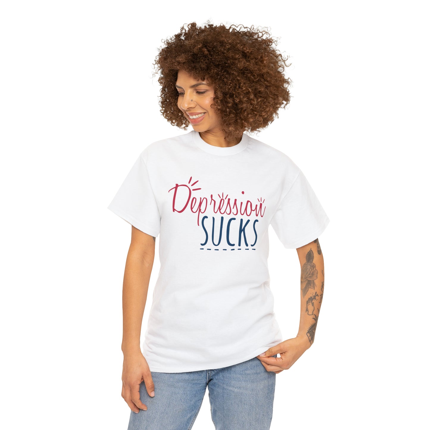 "Depression Sucks" T-Shirt - Weave Got Gifts - Unique Gifts You Won’t Find Anywhere Else!