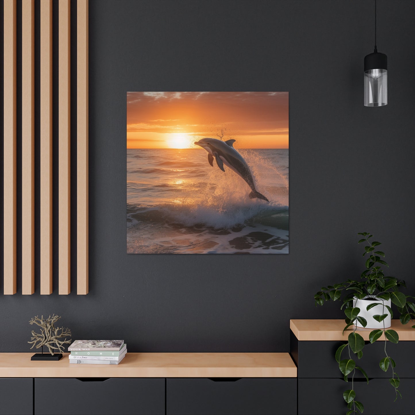 "Dolphin Sunset" Wall Art - Weave Got Gifts - Unique Gifts You Won’t Find Anywhere Else!