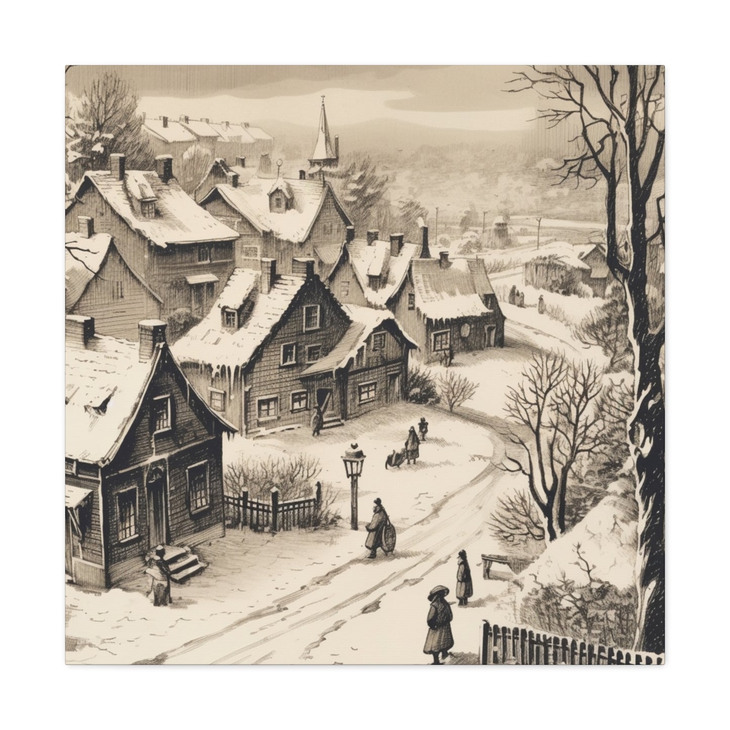 "Snowy Vintage Christmas" Wall Art - Weave Got Gifts - Unique Gifts You Won’t Find Anywhere Else!