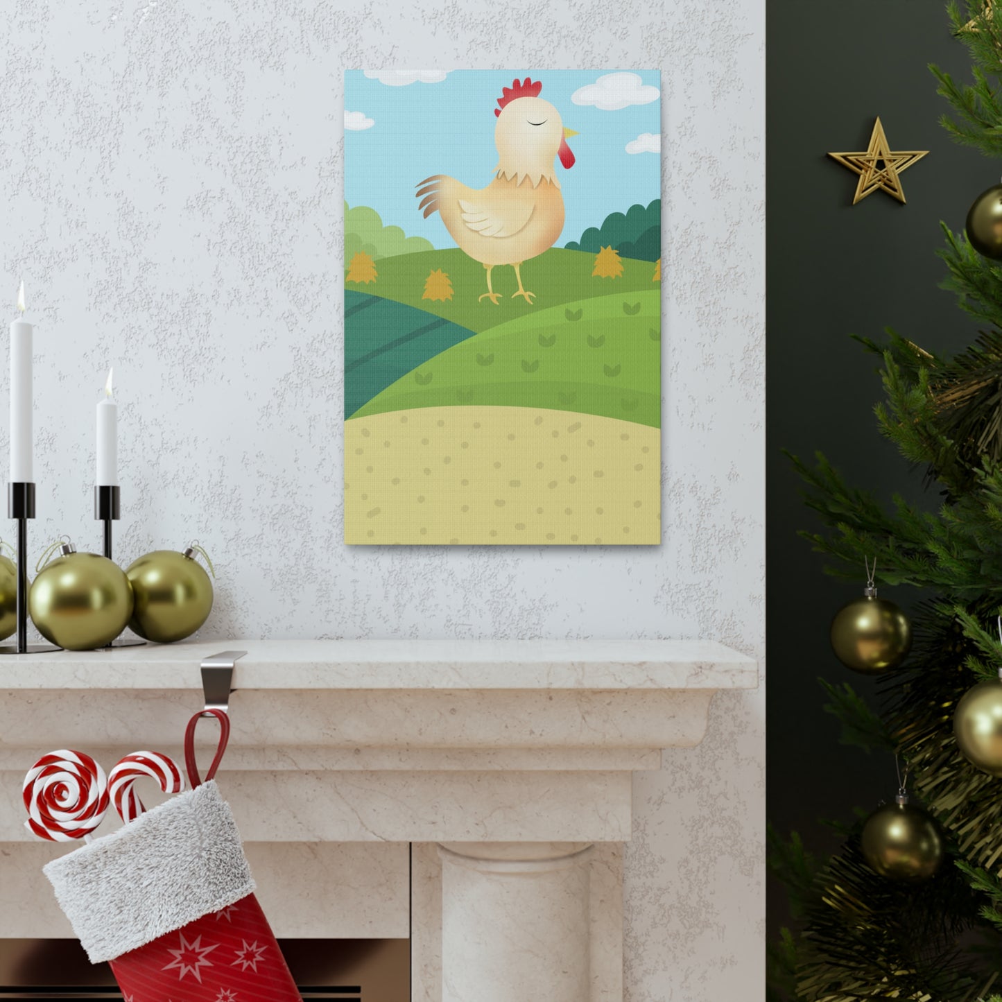 "Farm Chicken" Canvas Wall Art - Weave Got Gifts - Unique Gifts You Won’t Find Anywhere Else!
