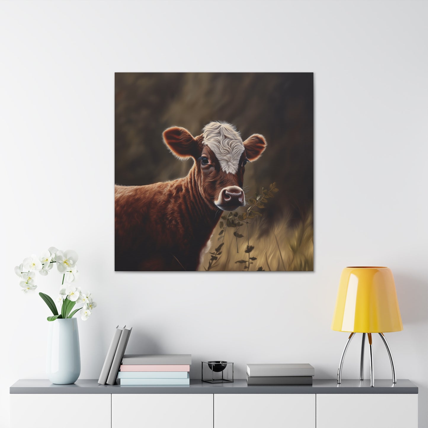 "Brown & White Baby Cow" Wall Art - Weave Got Gifts - Unique Gifts You Won’t Find Anywhere Else!