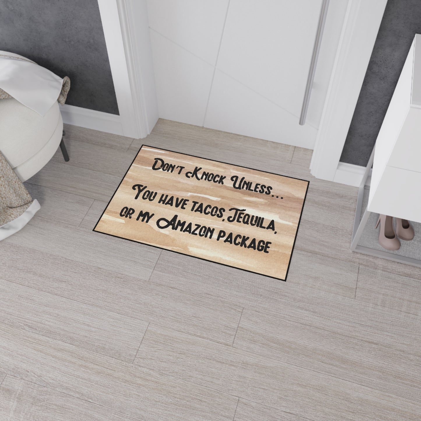 "Don't Knock Unless...." Door Mat - Weave Got Gifts - Unique Gifts You Won’t Find Anywhere Else!