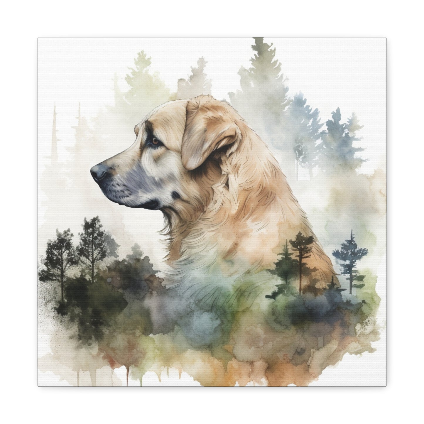 "Dog In The Woods" Watercolor Wall Art - Weave Got Gifts - Unique Gifts You Won’t Find Anywhere Else!