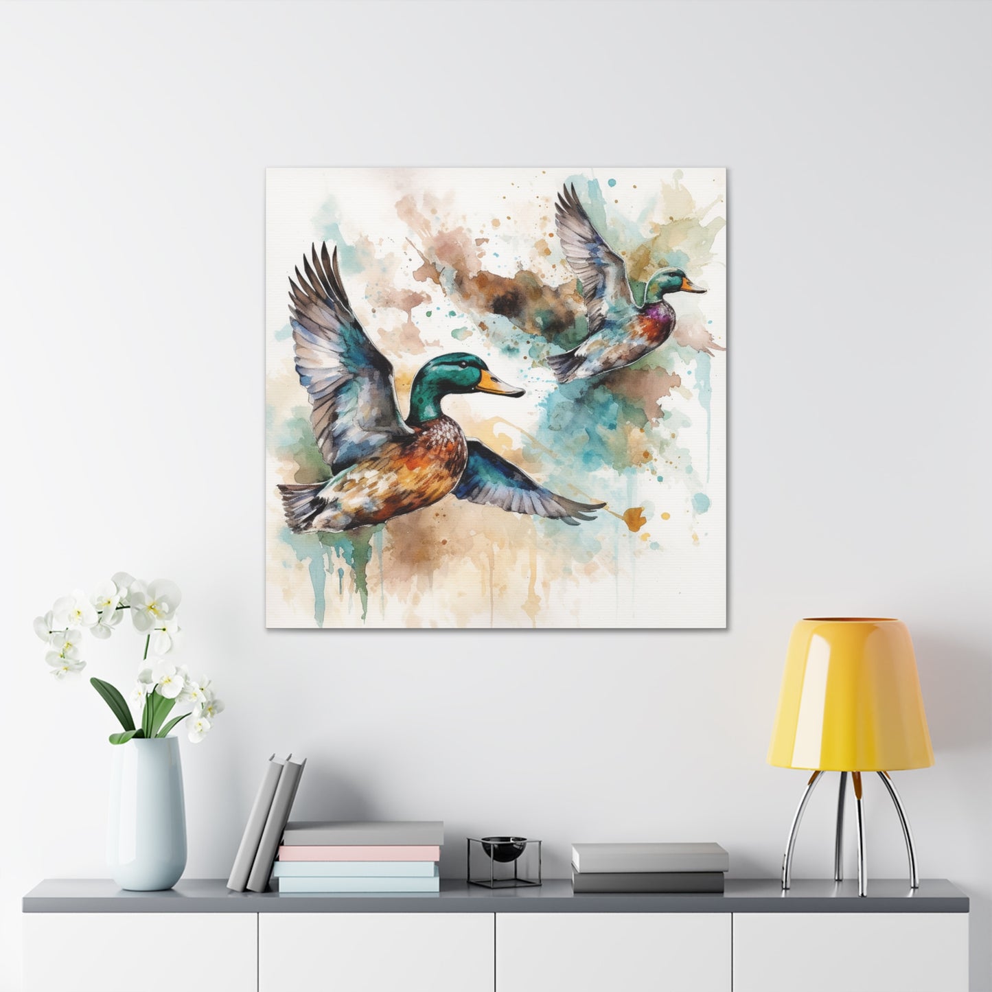 "Flying Ducks Painting" Wall Art - Weave Got Gifts - Unique Gifts You Won’t Find Anywhere Else!