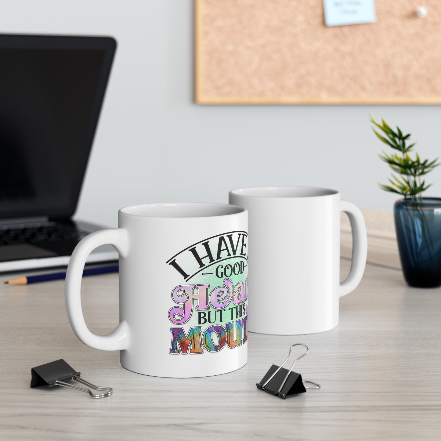 "Good Heart, But Bad Mouth" Ceramic Mug 11oz - Weave Got Gifts - Unique Gifts You Won’t Find Anywhere Else!