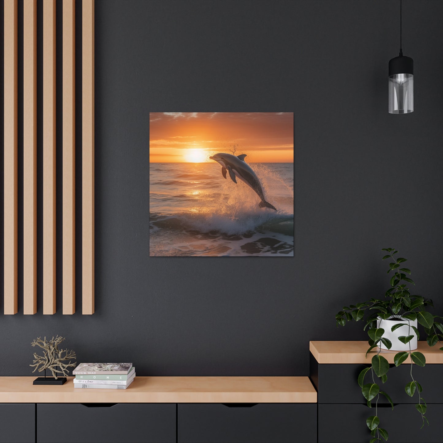 "Dolphin Sunset" Wall Art - Weave Got Gifts - Unique Gifts You Won’t Find Anywhere Else!