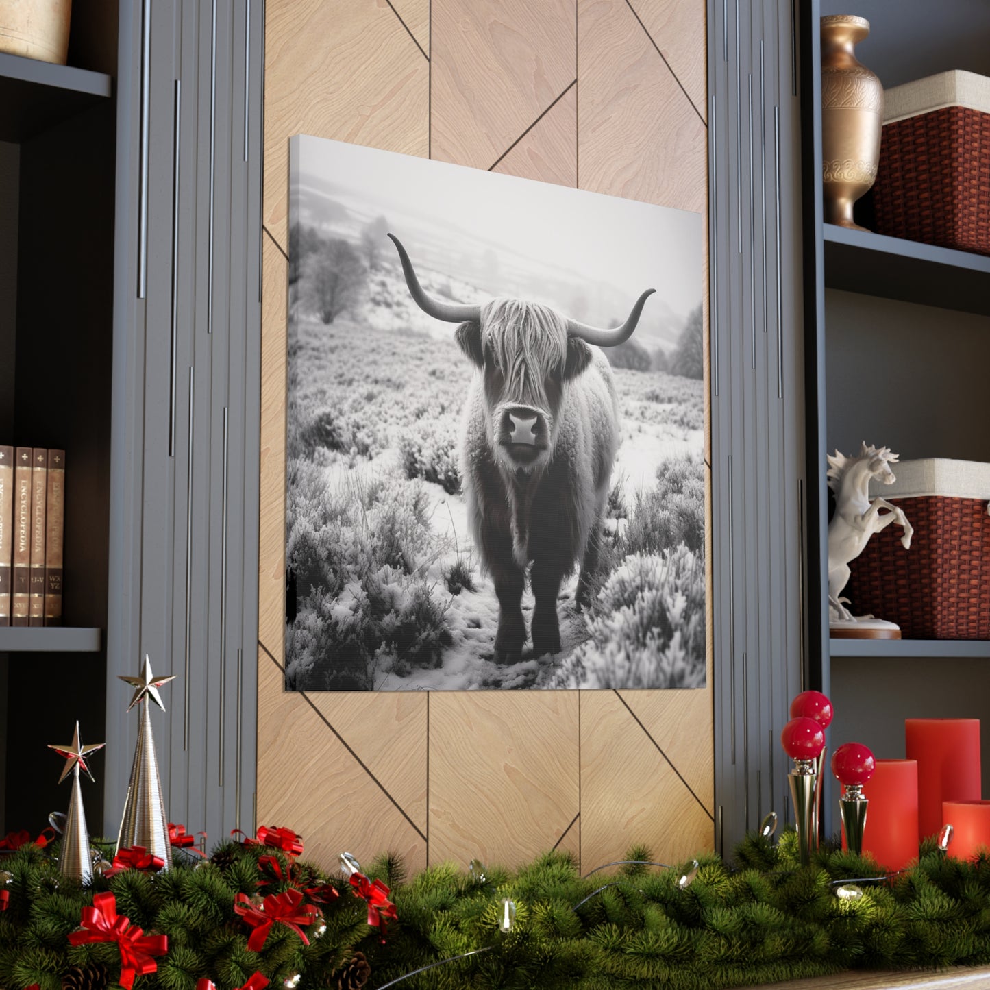 "Black & White Highland Cow" Wall Art - Weave Got Gifts - Unique Gifts You Won’t Find Anywhere Else!