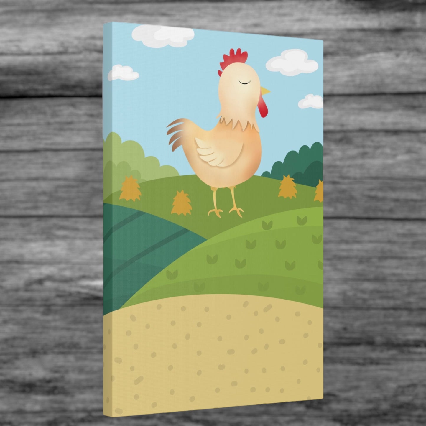 "Farm Chicken" Canvas Wall Art - Weave Got Gifts - Unique Gifts You Won’t Find Anywhere Else!