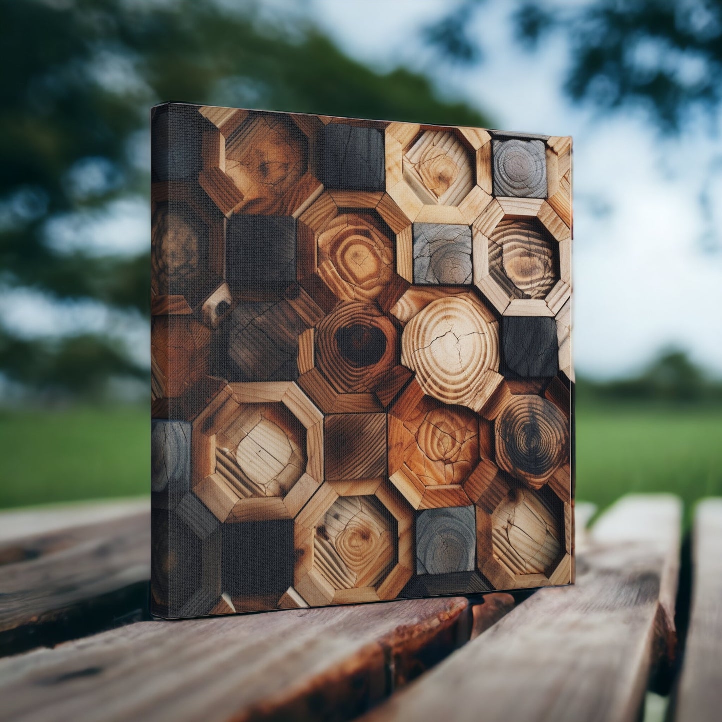 "Geometric Wood" Wall Art - Weave Got Gifts - Unique Gifts You Won’t Find Anywhere Else!