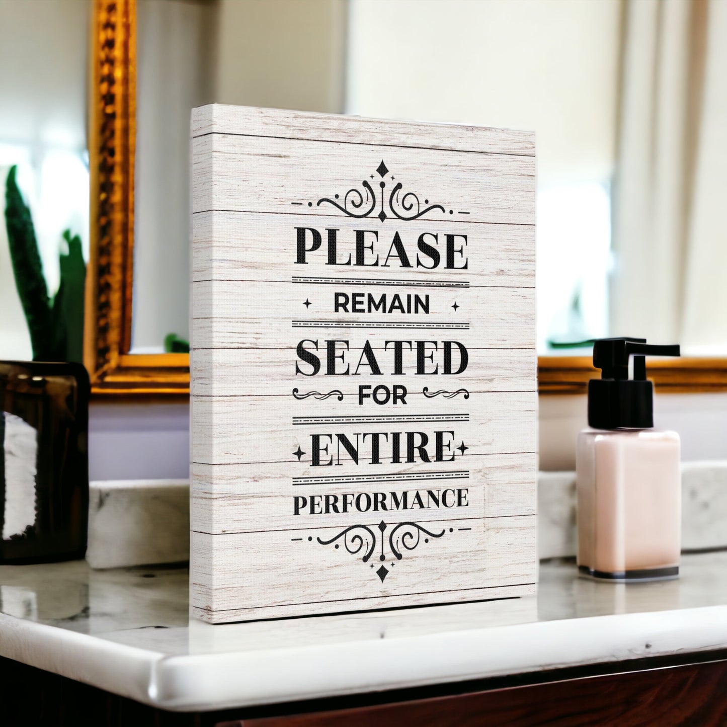 "Please Remain Seated" Bathroom Wall Art - Weave Got Gifts - Unique Gifts You Won’t Find Anywhere Else!