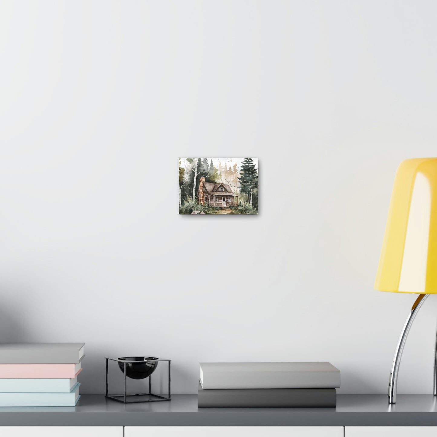 "Cabin In The Woods Watercolor" Wall Art - Weave Got Gifts - Unique Gifts You Won’t Find Anywhere Else!