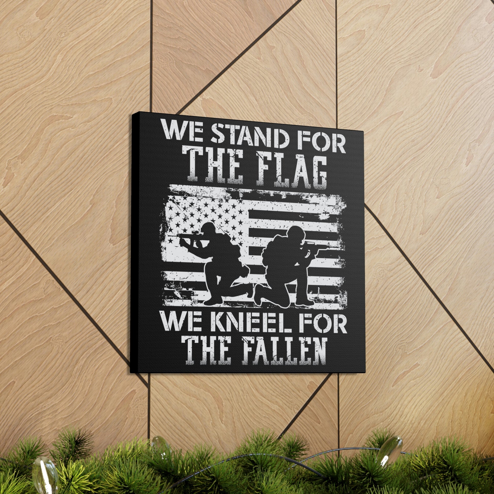 "We Stand, We Kneel" Flag Canvas Wall Art - Weave Got Gifts - Unique Gifts You Won’t Find Anywhere Else!