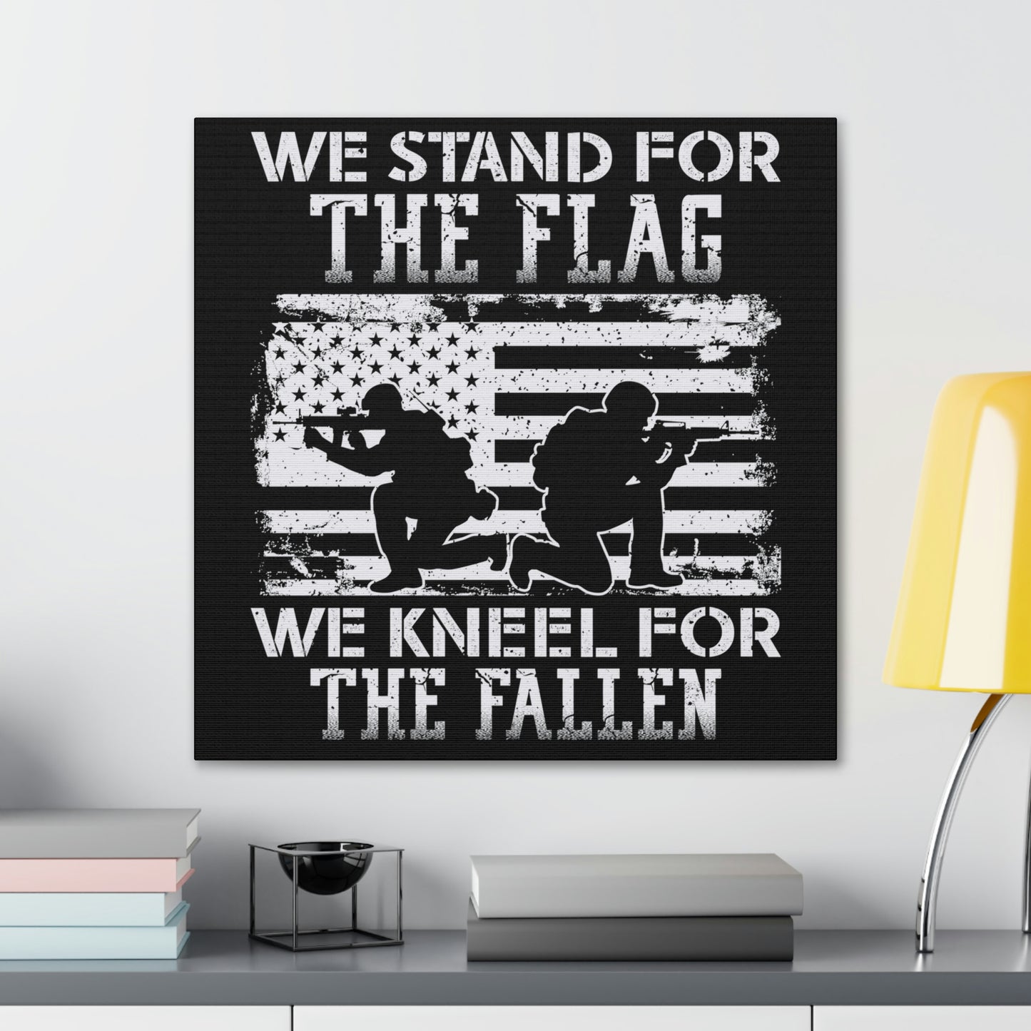 "We Stand, We Kneel" Flag Canvas Wall Art - Weave Got Gifts - Unique Gifts You Won’t Find Anywhere Else!