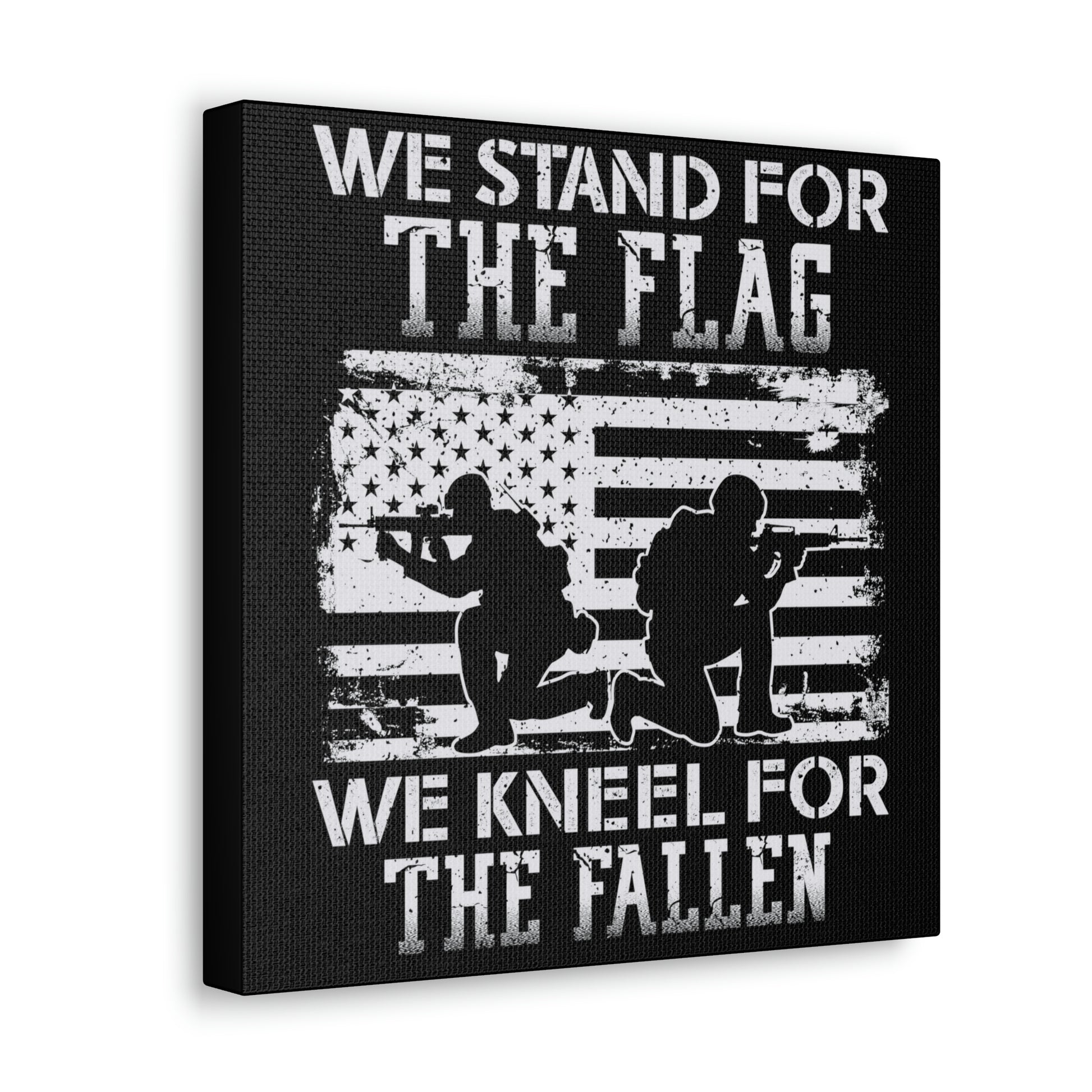 "We Stand, We Kneel" Flag Canvas Wall Art - Weave Got Gifts - Unique Gifts You Won’t Find Anywhere Else!