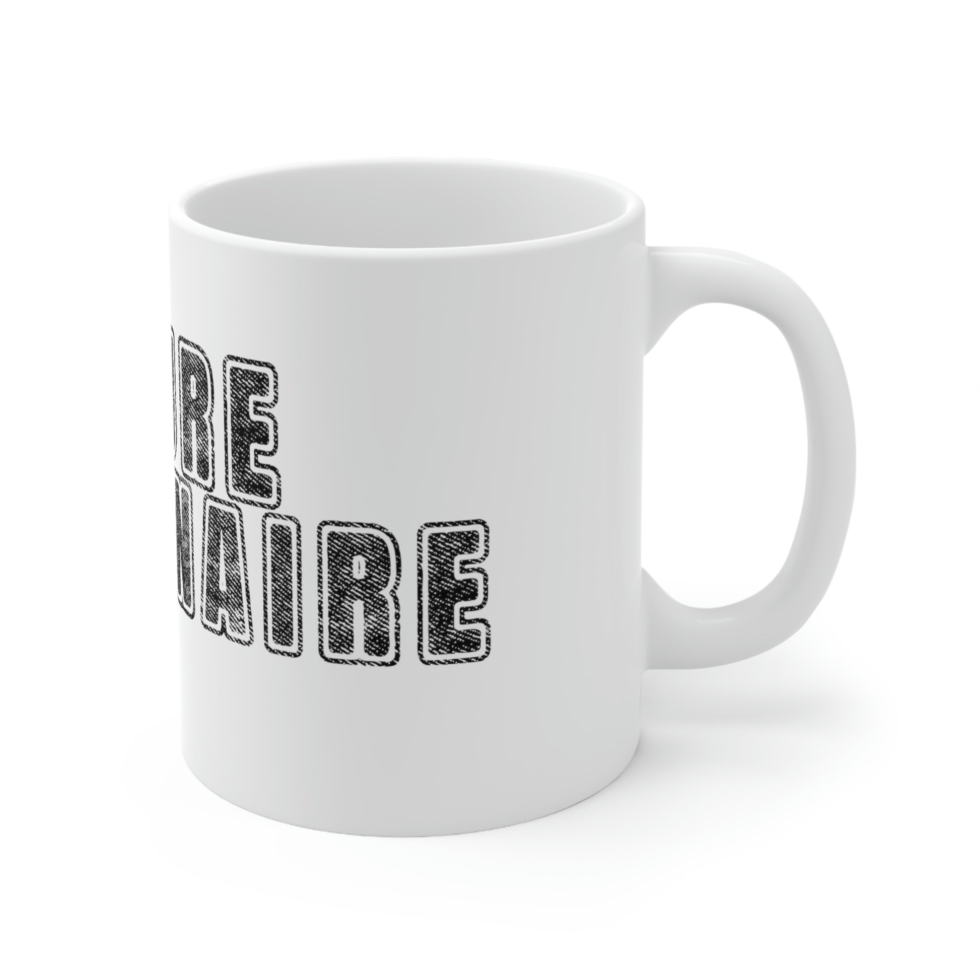 white ceramic future millionaire mug