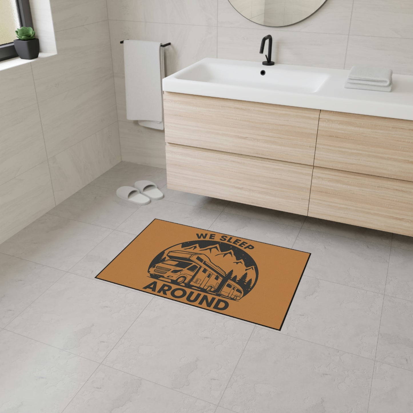 "We Sleep Around" Door Mat - Weave Got Gifts - Unique Gifts You Won’t Find Anywhere Else!