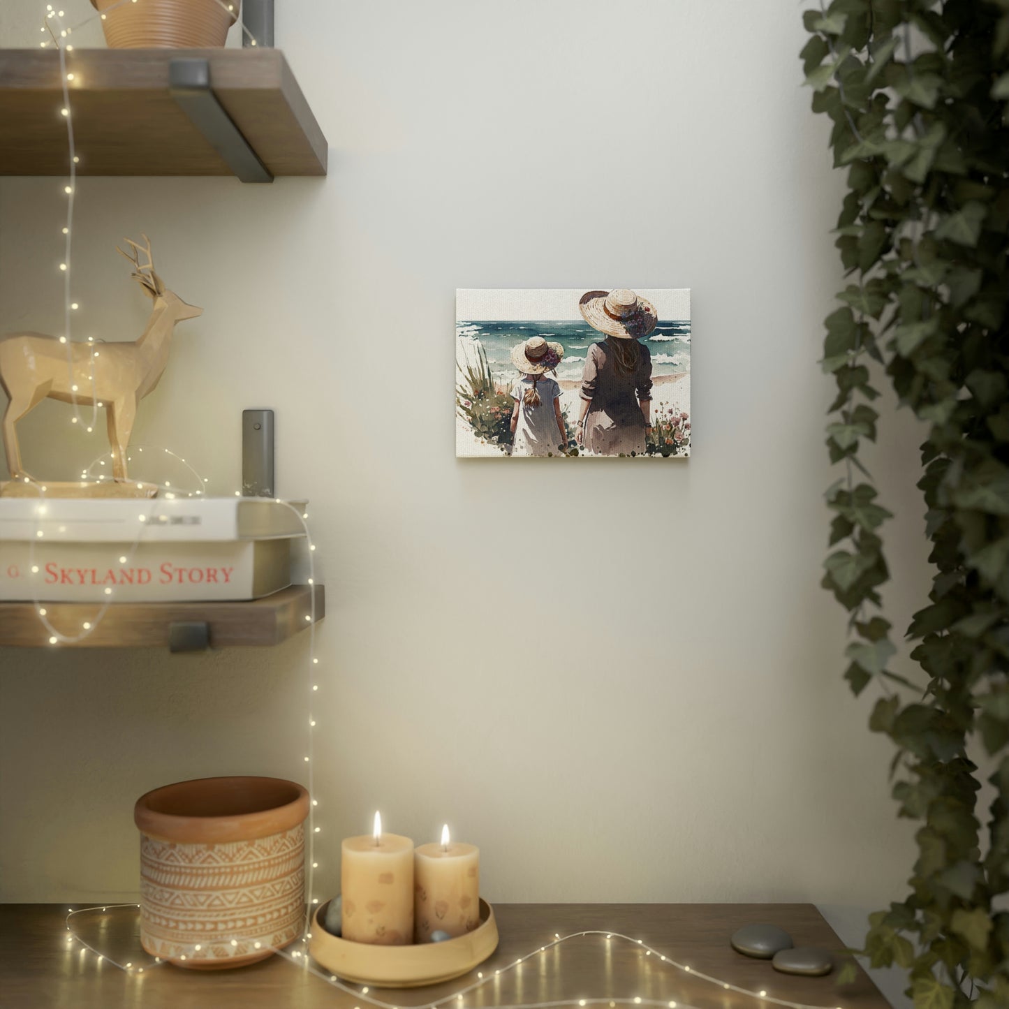 "Mom & Daughter" Watercolor Wall Art - Weave Got Gifts - Unique Gifts You Won’t Find Anywhere Else!