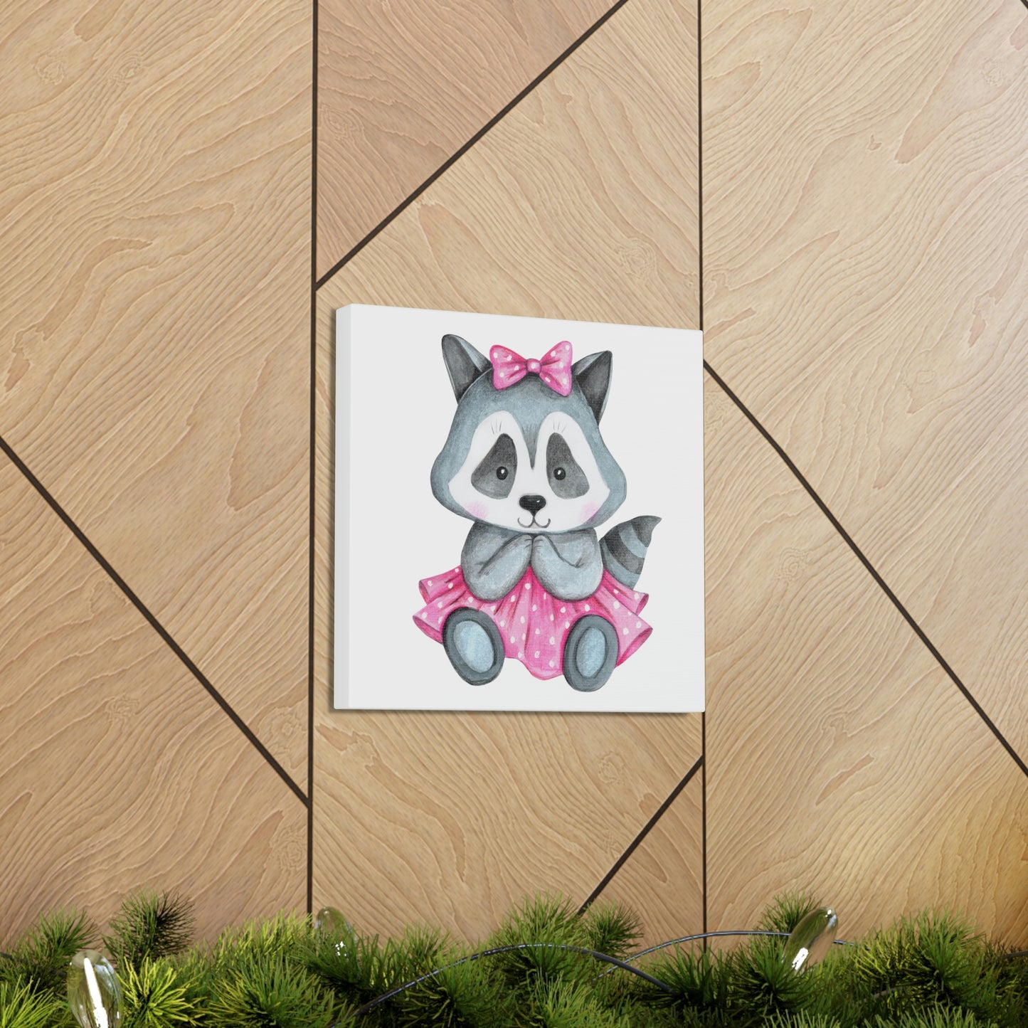 "Pink Girl Raccoon" Wall Art - Weave Got Gifts - Unique Gifts You Won’t Find Anywhere Else!