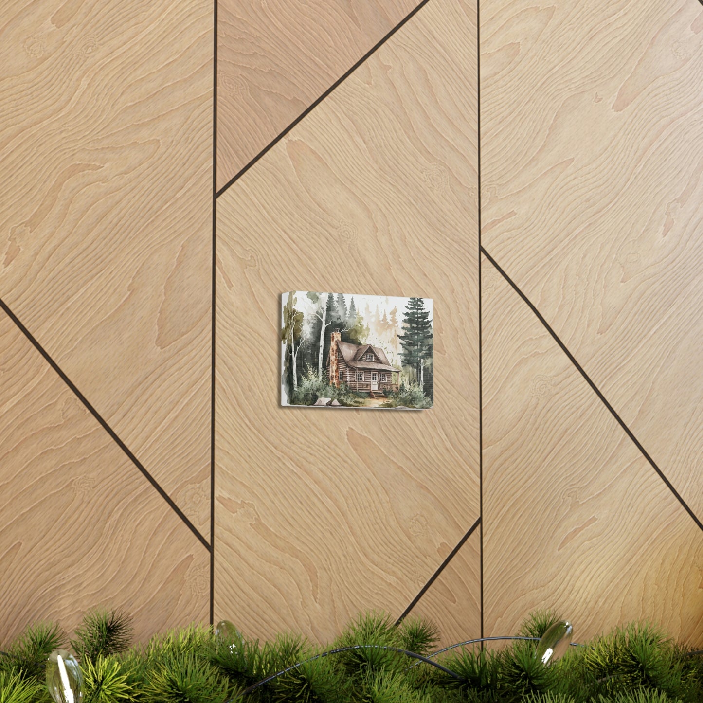 "Cabin In The Woods Watercolor" Wall Art - Weave Got Gifts - Unique Gifts You Won’t Find Anywhere Else!