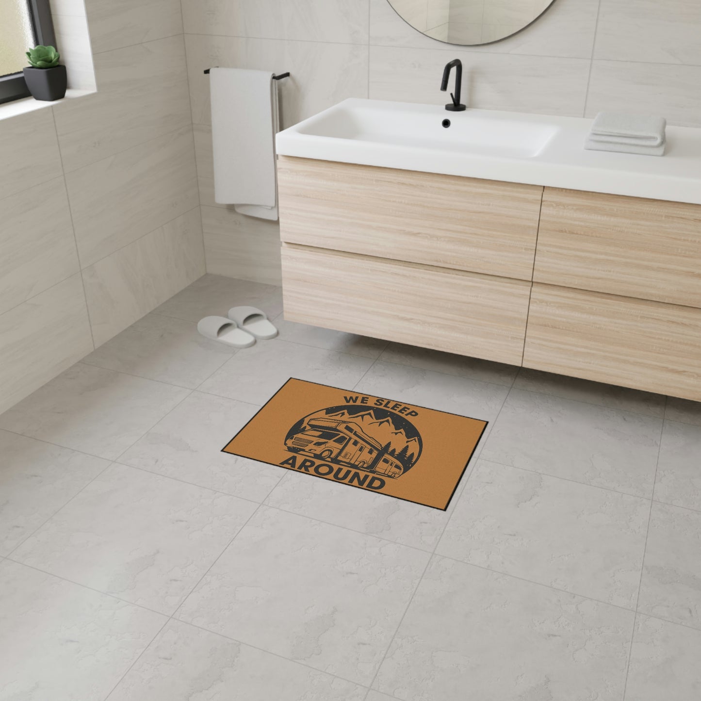 "We Sleep Around" Door Mat - Weave Got Gifts - Unique Gifts You Won’t Find Anywhere Else!