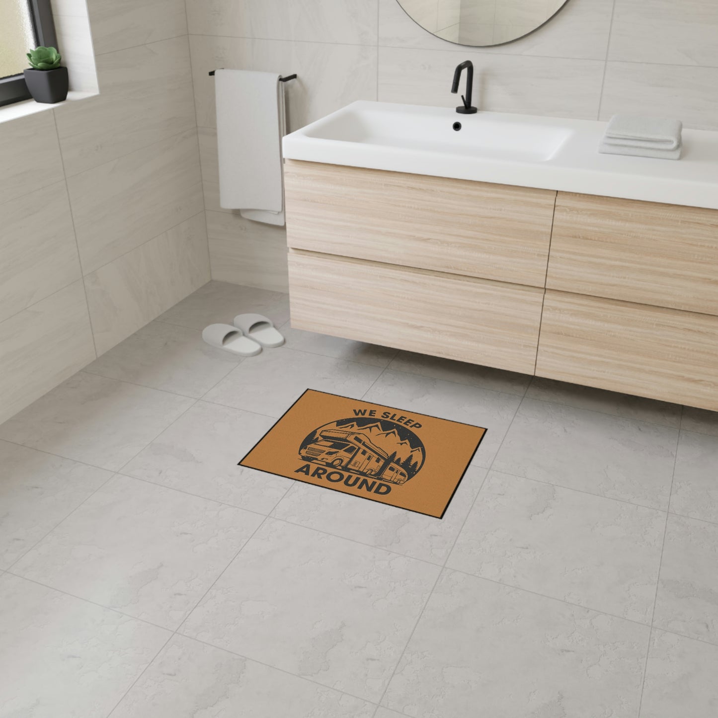 "We Sleep Around" Door Mat - Weave Got Gifts - Unique Gifts You Won’t Find Anywhere Else!