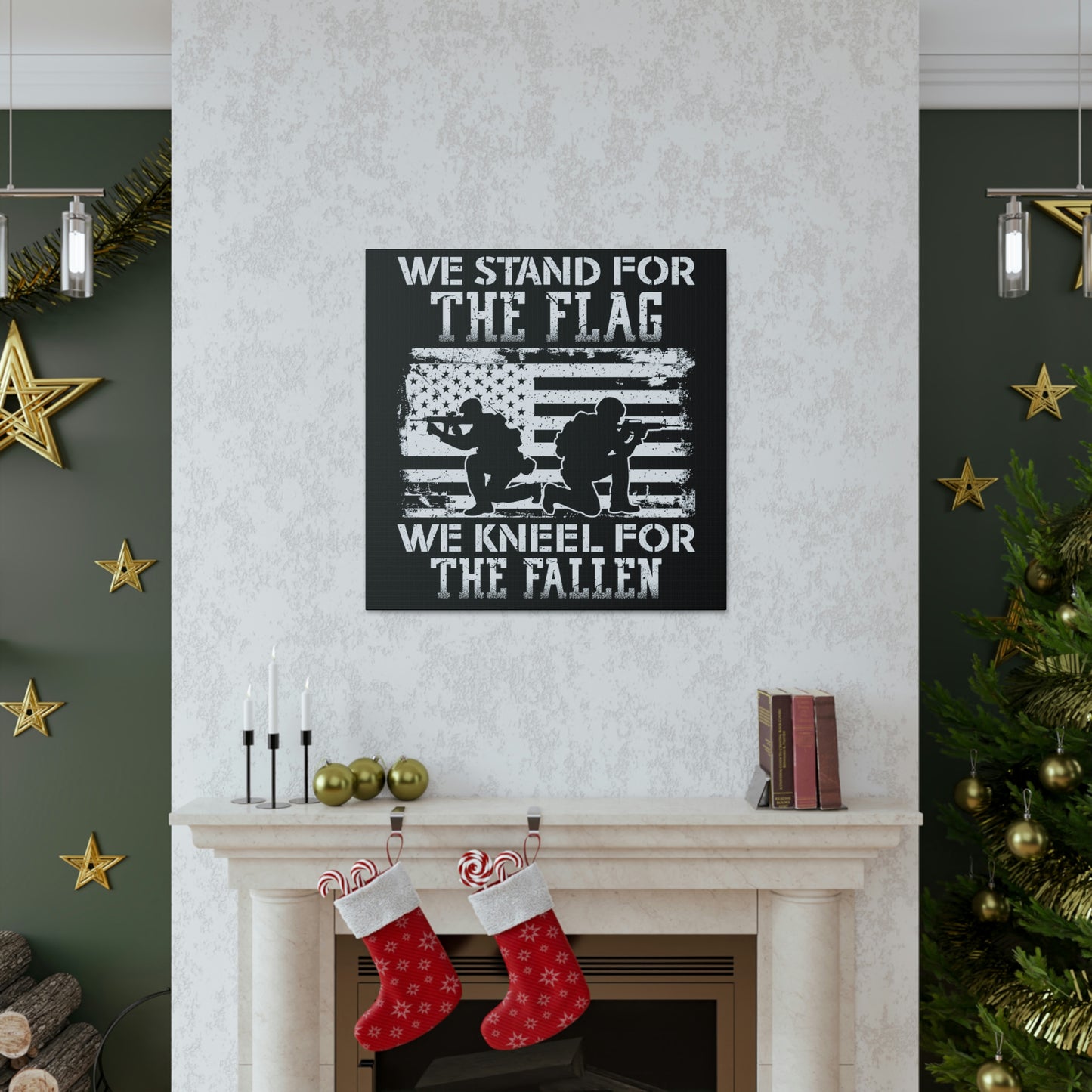 "We Stand, We Kneel" Flag Canvas Wall Art - Weave Got Gifts - Unique Gifts You Won’t Find Anywhere Else!