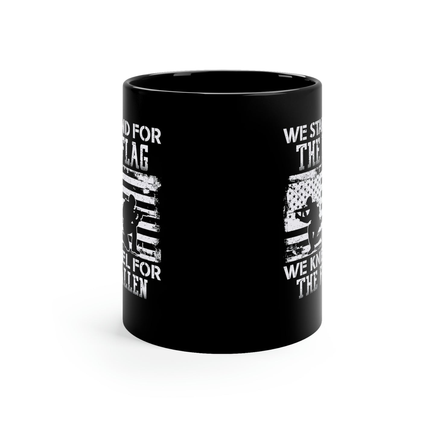Honor and respect coffee mug with soldiers
