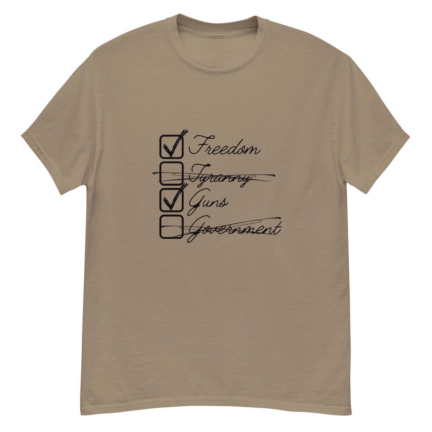 "Freedom, Tyranny, Guns & Government" Men's T-Shirt - Weave Got Gifts - Unique Gifts You Won’t Find Anywhere Else!