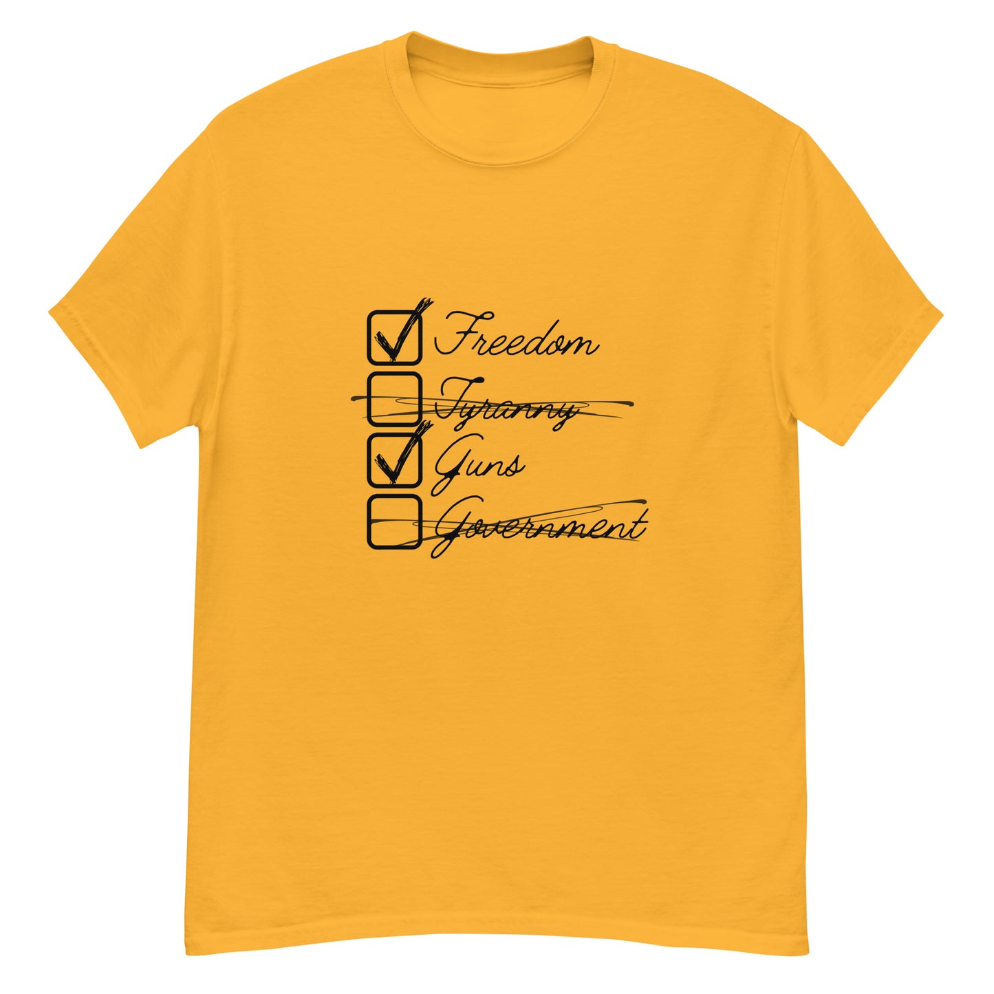 "Freedom, Tyranny, Guns & Government" Men's T-Shirt - Weave Got Gifts - Unique Gifts You Won’t Find Anywhere Else!