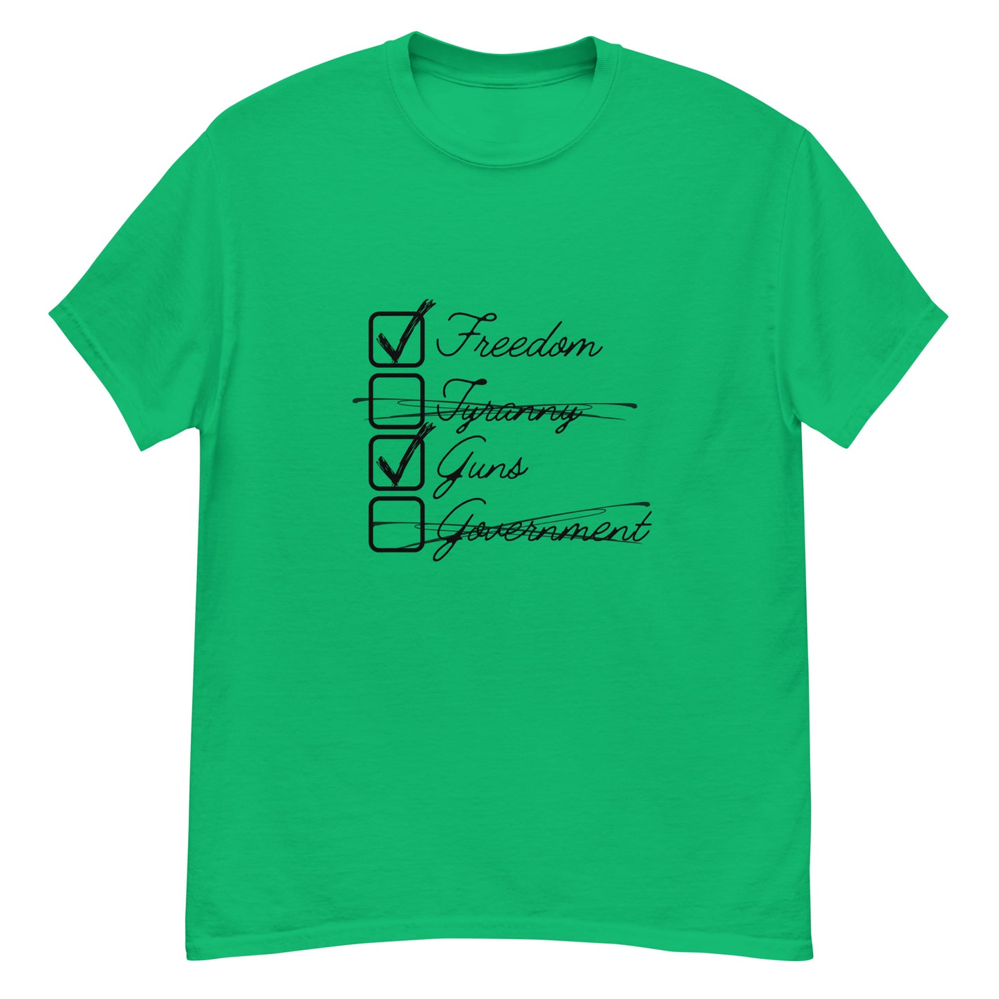 "Freedom, Tyranny, Guns & Government" Men's T-Shirt - Weave Got Gifts - Unique Gifts You Won’t Find Anywhere Else!