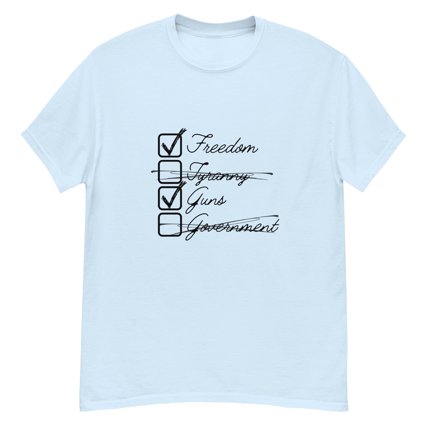 "Freedom, Tyranny, Guns & Government" Men's T-Shirt - Weave Got Gifts - Unique Gifts You Won’t Find Anywhere Else!