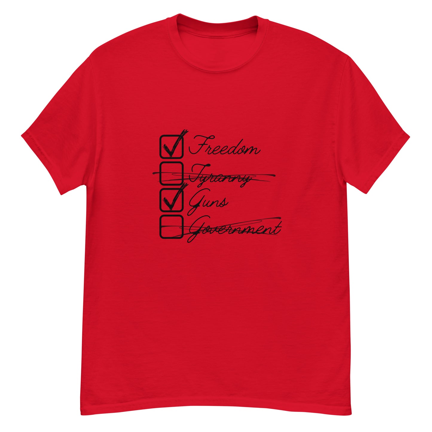 "Freedom, Tyranny, Guns & Government" Men's T-Shirt - Weave Got Gifts - Unique Gifts You Won’t Find Anywhere Else!