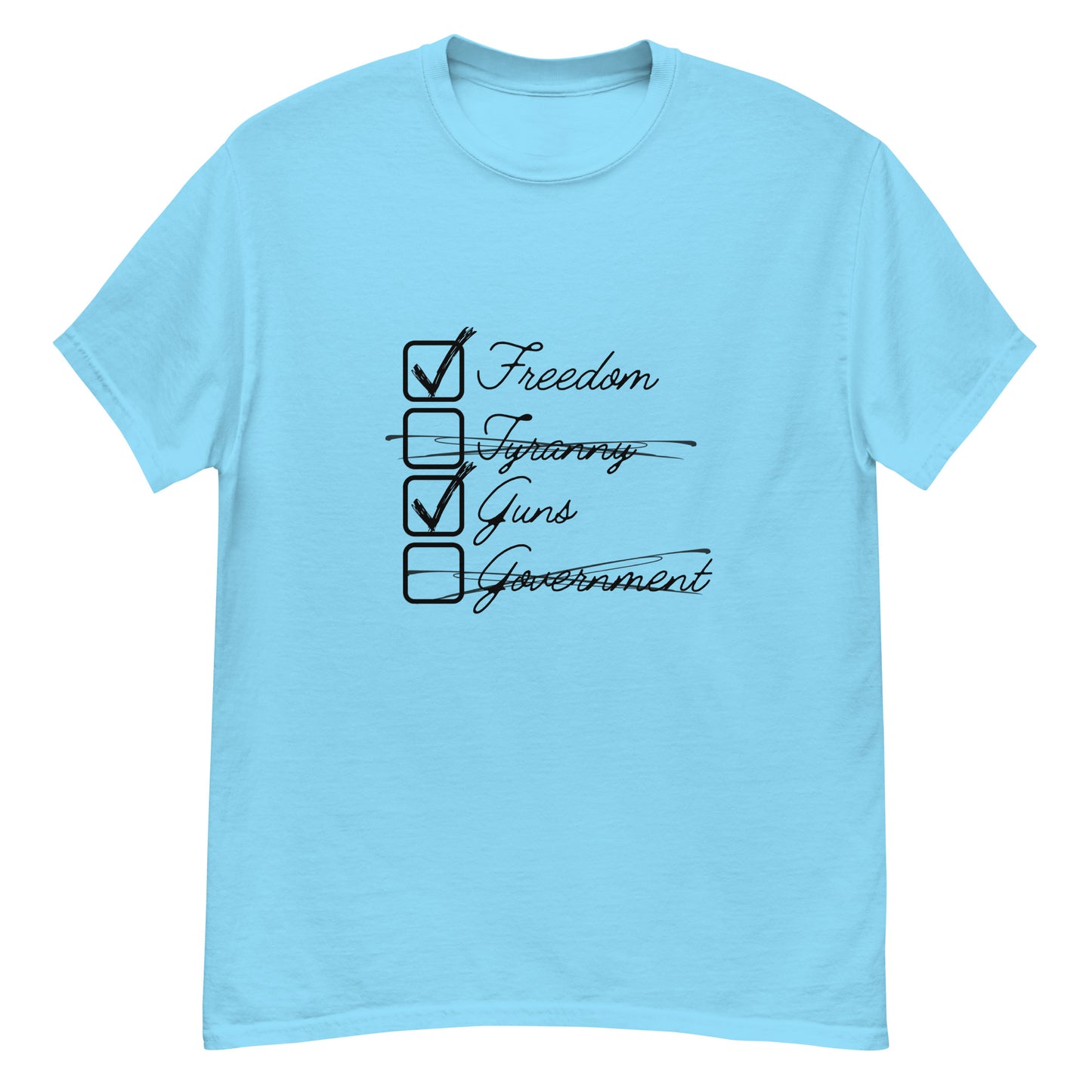 "Freedom, Tyranny, Guns & Government" Men's T-Shirt - Weave Got Gifts - Unique Gifts You Won’t Find Anywhere Else!