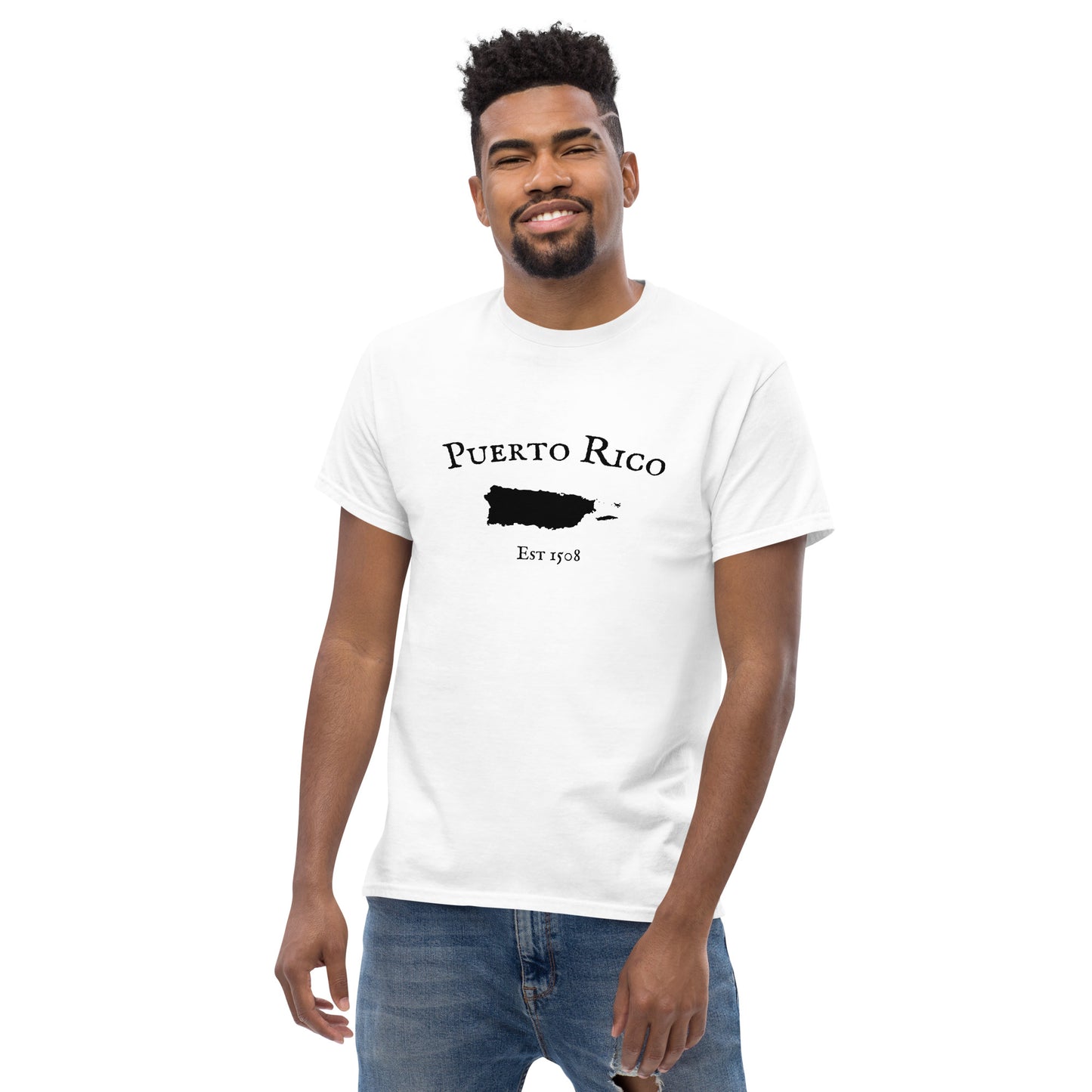"Puerto Rico Established In 1508" Men’s T-Shirt - Weave Got Gifts - Unique Gifts You Won’t Find Anywhere Else!