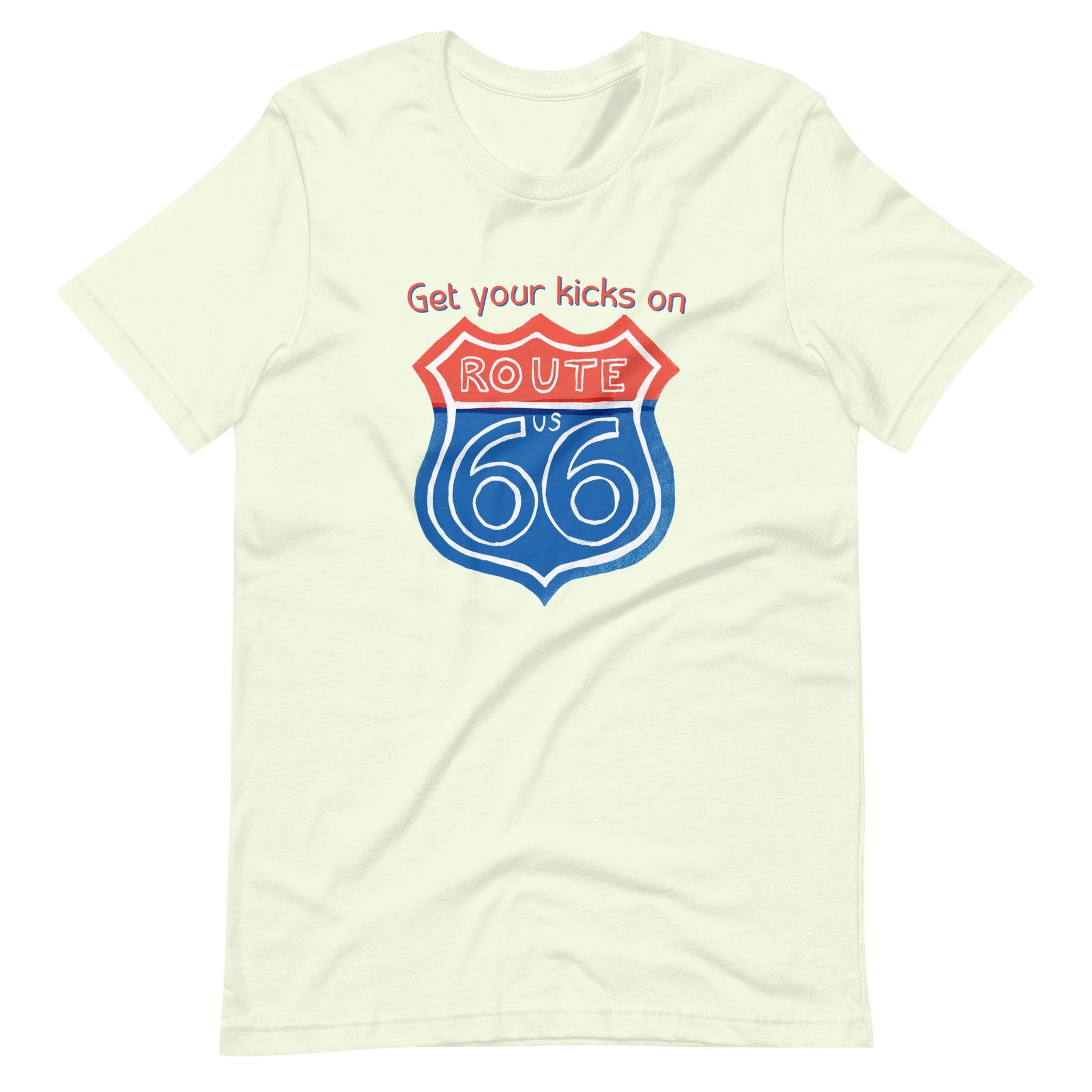 Retro Route 66 t-shirt with iconic American highway graphic