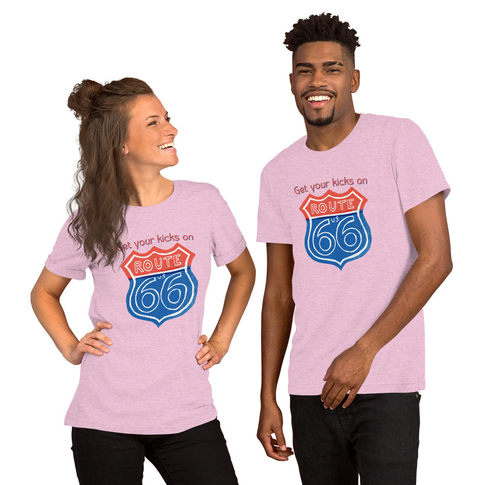 Comfortable t-shirt Route 66 with bold highway design