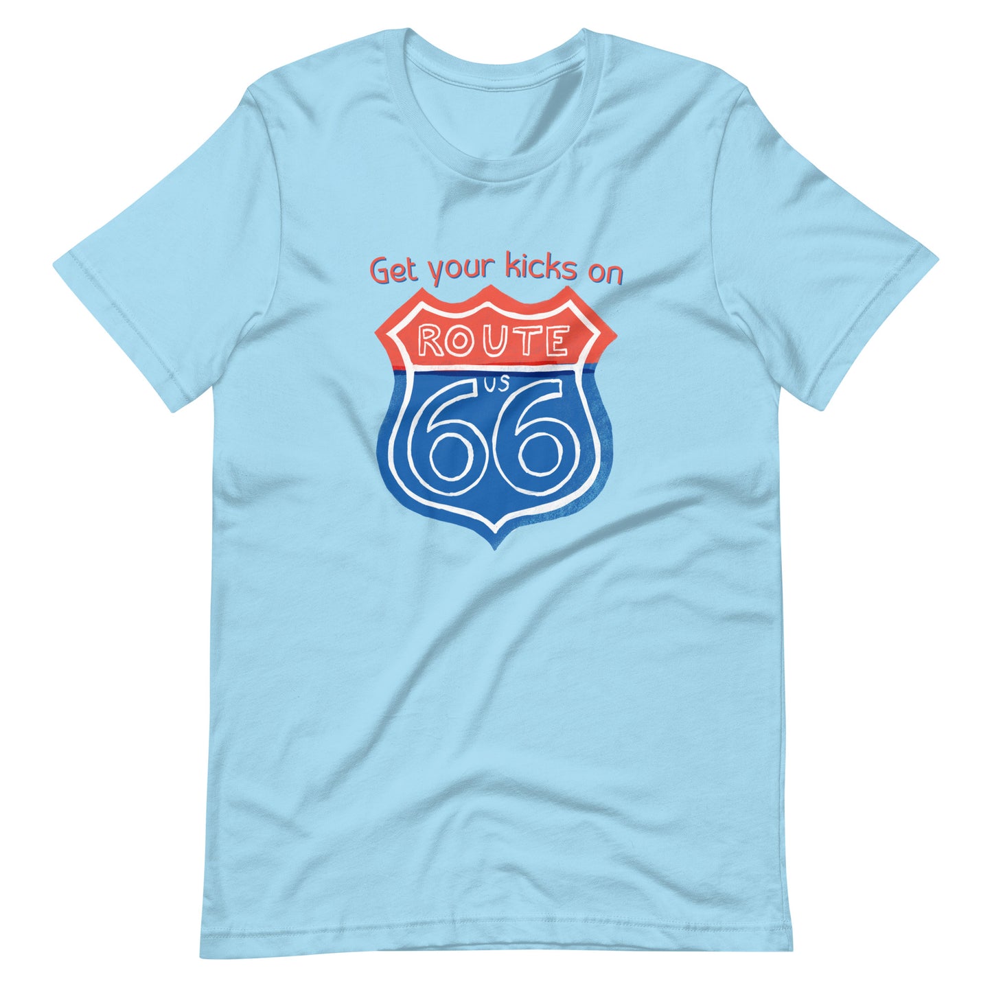 Bold Route 66 shirt with iconic sign design
